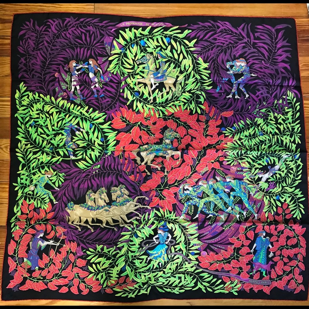 Hermes La Promenade de Platon scarf
